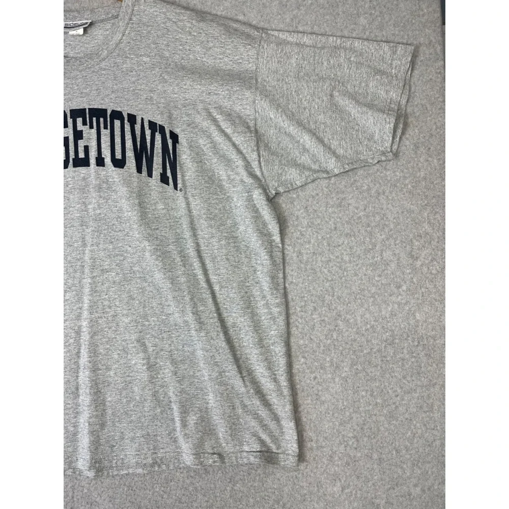 Vintage Georgetown University Hoyas Shirt Mens 2XL Gray Short Sleeve Made USA